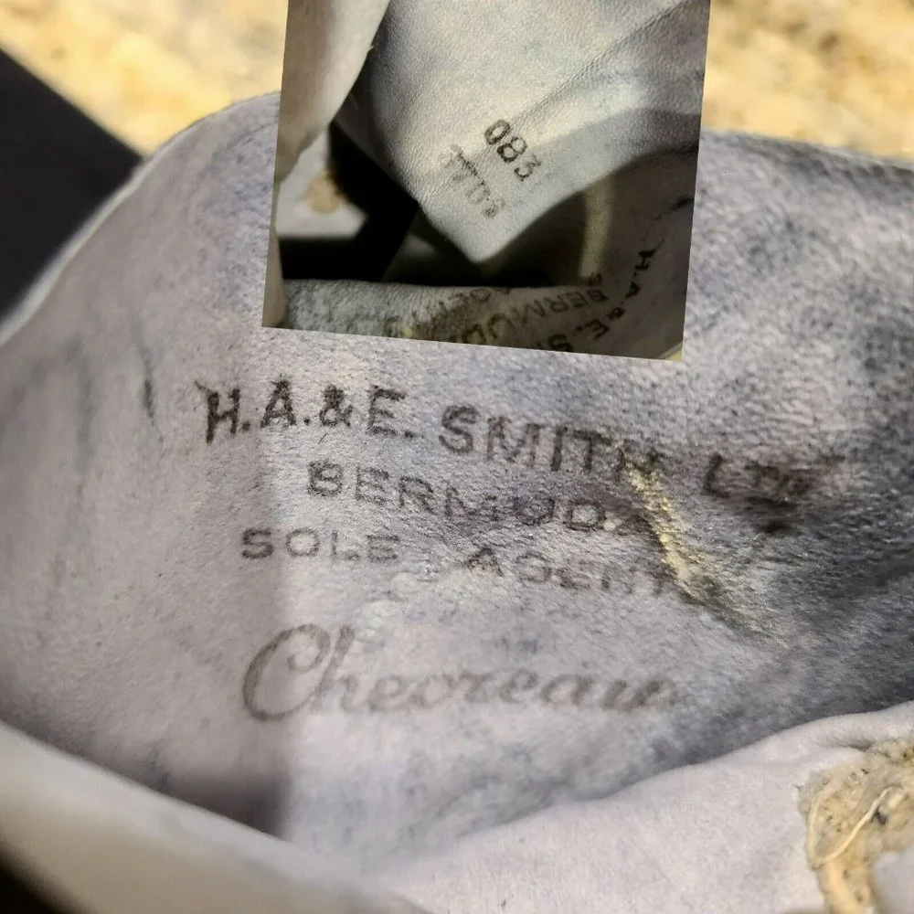 H.A.&E. Smith Ltd. Leather Gloves Suede Black Tailored Flowers Vintage France
